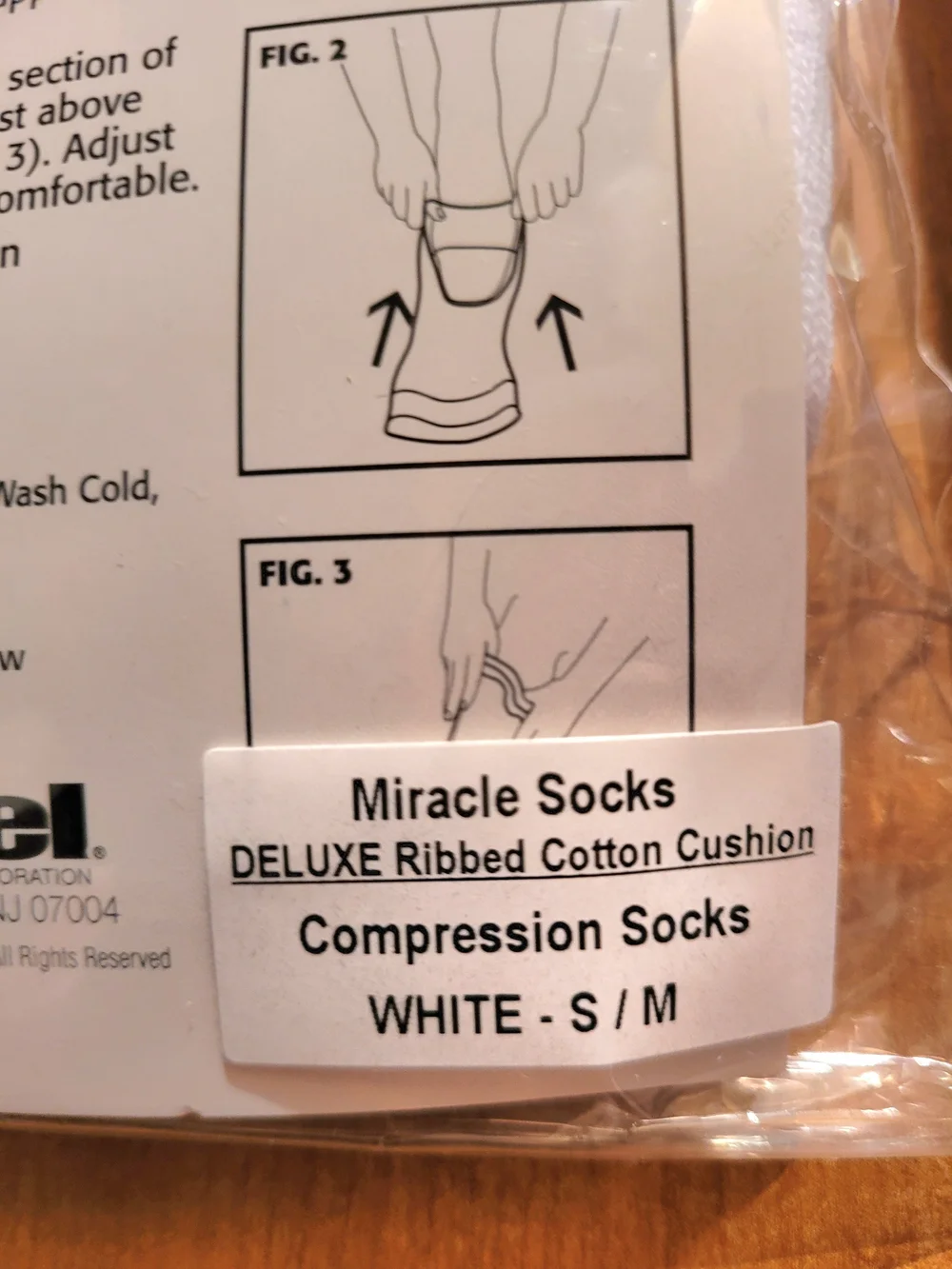 Ontel Miracle White Compression Socks S/M Lot of 3 New